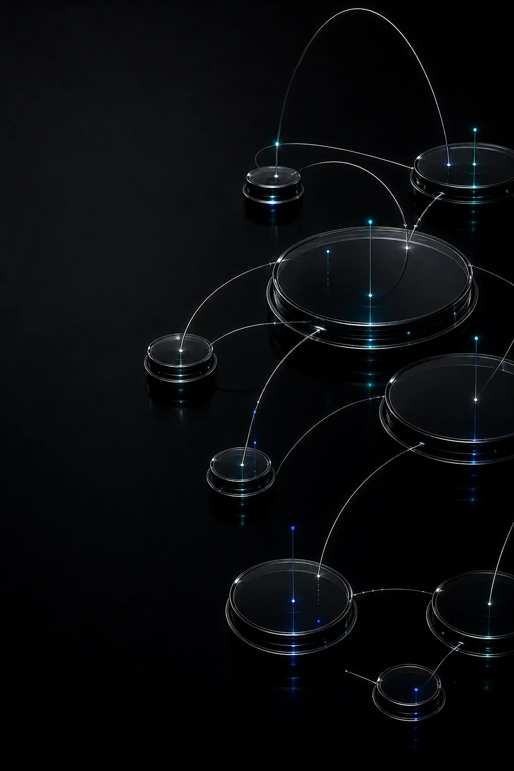 Connected public-platform nodes in a dark signal network